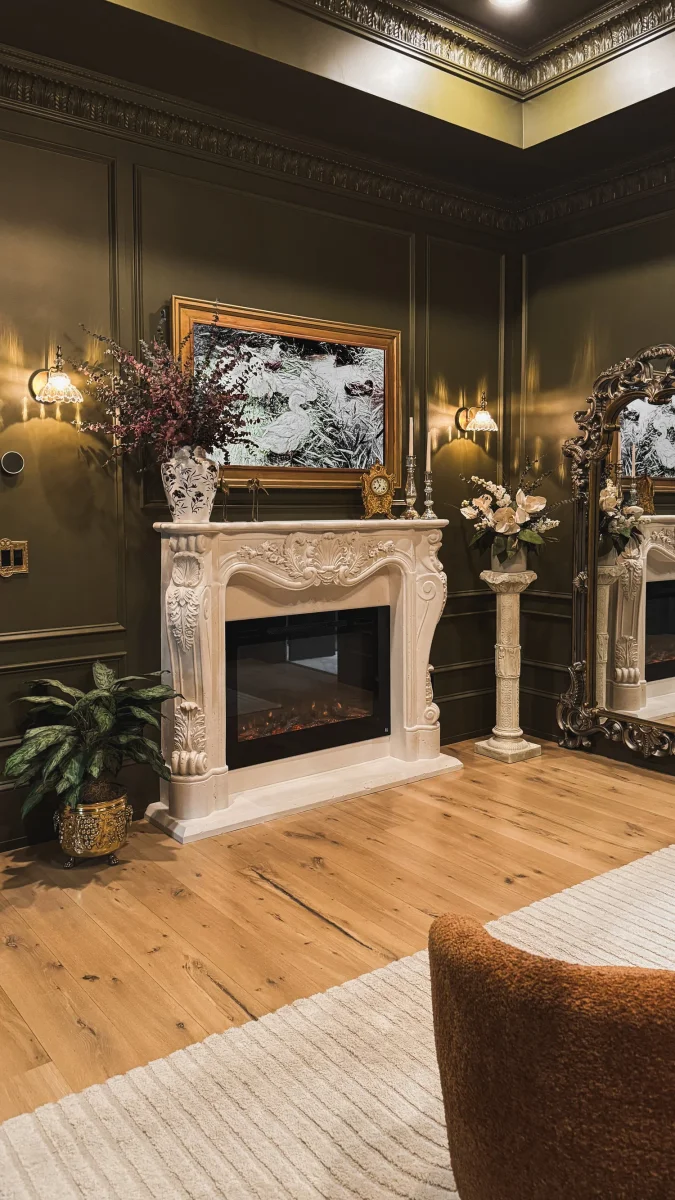 Bedroom color drenching example showing calm immersive finish